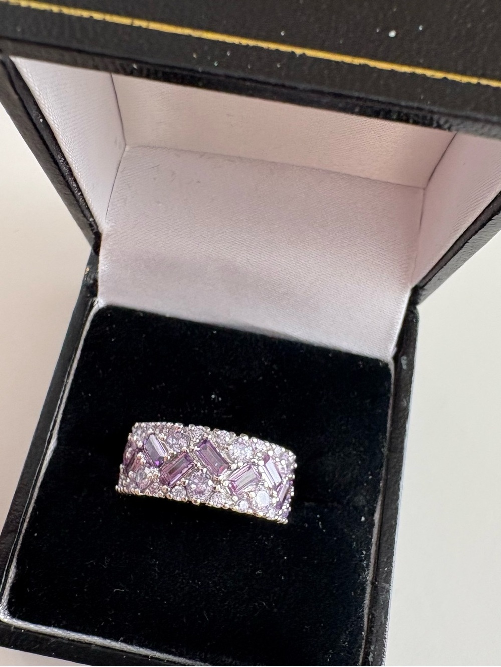 Bomb Party The Arista Ring RBP8338 Amethyst CZ Rhodium Plating